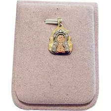 Dije De Medalla Tierna De La Virgencita Oro 14k