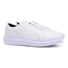 Sapatênis Sneaker Masculino Moda Impulse Em Couro Legítimo