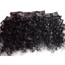 Aplique Cabelo Humano Cacheado Tic Tac 7 Peças 100gr 40cm