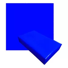 Papel De Presente Bobina Couche 60cmx100m - Cor Lisa Cor Azul Royal