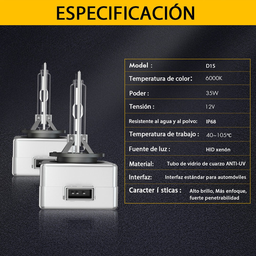 2 Focos Xenn D1s Para Kia Optima 2011-2016 35w 6000k Blanco Foto 5