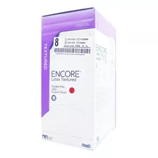 Guante Textured Encore De Latex Sin Polvo Quirurgico Color Blanco Talla 8