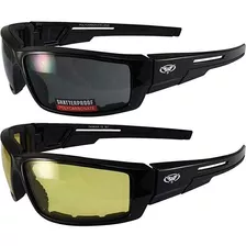 2 Pares De Gafas De Sol Acolchadas Para Motocicleta Global .