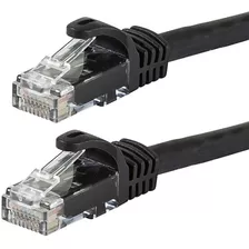 Cable De Conexión Ethernet Cat6 1 Pie Negro Paquete ...