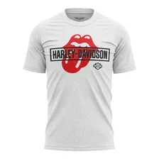 Camiseta Harley Davidson Rolling Stones Moto Motocicleta