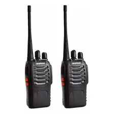Pack 2 Radios Transmisor Walkie Talkie Baofeng 888s Bandas De Frecuencia 400-470 Mhz Color Negro