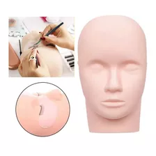 Cabeza Cara Maniquí Práctica Maquillaje Pestañas Silicona