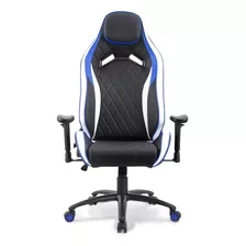 Cadeira Gamer Pctop Premium 1020 - Azul+branco+preto