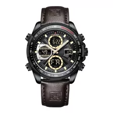 Reloj Naviforce Militar Piel Elegante Digital Análogo Hombre