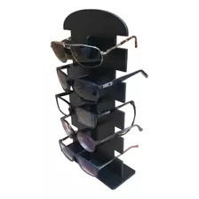 Expositor Torre Para 5 Óculos Em Mdf Pintado A Mão Preto