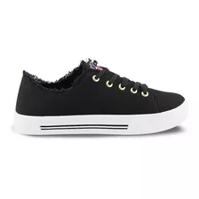 Tênis Feminino Moleca Casual Desfiado Lona Sider Flatform