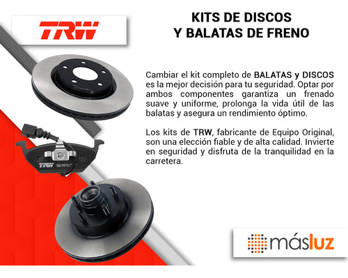 Set Balatas Y Discos Del P/ Buick Skylark L4 2.3l 93/95 Trw Foto 4