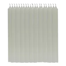 Bartho Vela Palito Branca Cor Branco Kit De 33 Unidades 14x1.4cm 