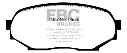 Ebc For 90-93 Geo Storm 1.6 Redstuff Front Brake Pads Ccn Foto 5