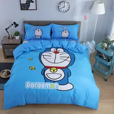 Funda De Edredón Con Diseño De Gato, Juego De Cama Doraemon