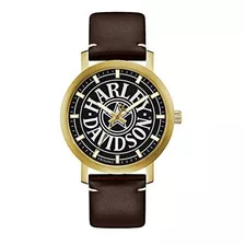 Harleydavidson 77a100 Reloj De Acero Inoxidable Para Hombre