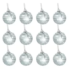 12pcs Bola De Discoteca Bolas Espejo Plateadas Para Navidad