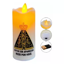 Vela Virtual Led Com Imagem De Aparecida Luz Para Sua Fé