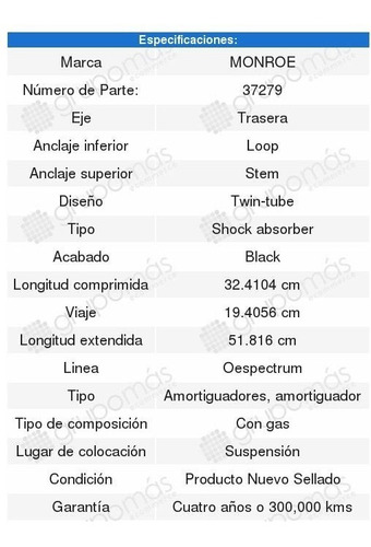 2 Amortiguadores Tacoma Toyota Monroe 2005-2006-2007-2008 Foto 2