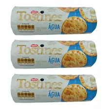 Biscoito Tostines Água Kit Com 3 Unidades De 200g