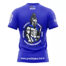 3x Camiseta Profit Dry Fit Espartano Preta Ou Azul Ou Branca