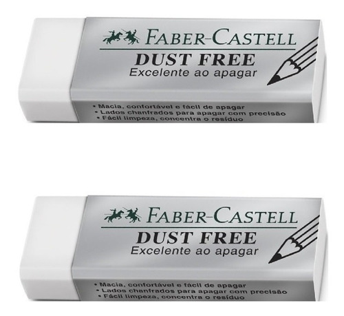Borracha Faber-castell 02 Unid Dust Free Concentra Resíduo