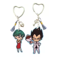 Llaveros Vegeta Y Bulma Flores - Anime Dragon Ball Nu