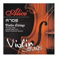 Set De Cuerdas Aceradas Para Violín Alice A705