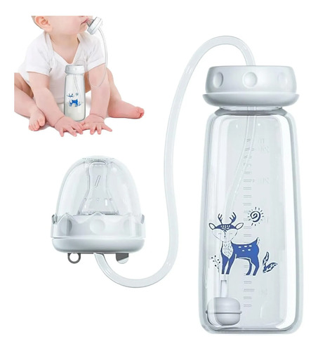 Biberão Anti-cólicas 240ml - Portátil Anti-vazamento Com