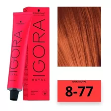 Kit Tinte Schwarzkopf Professional Igora Royal Reds Tono 8-77 Para Cabello