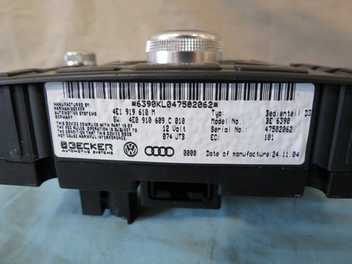  04-10 Audi A8 S8 Center Console Shifter Cd Radio Mmi Ccp Foto 6
