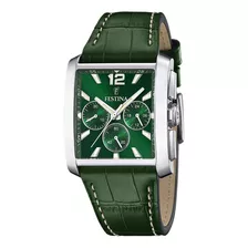 Relógio Festina Timeless Chronograph Masculino Couro Verde