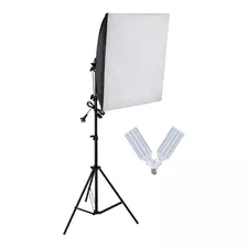 Kit Iluminação Estúdio Led 120w Softbox 60x60 Com Tripé