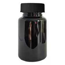 Frasco Tarro Pastillero 150 Ml Negro Brilloso 25 Piezas