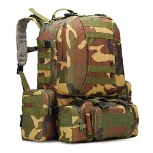 Mochila Tática Operacional Militar Grande Defender 60l Cor Camuflada