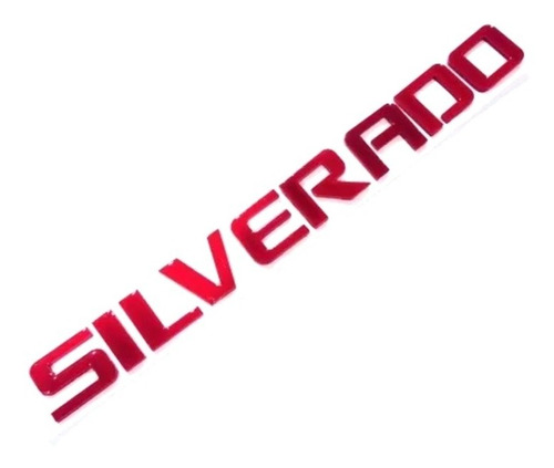 Emblema Letra Silverado Chevrolet Negro Cromado Rojo Foto 7