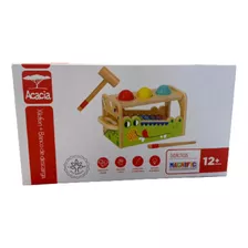 Juguete Banco De Descarga + Xilofon Infantil Madera Magnific