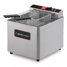 Fritadeira Industrial Metalcubas Gfao 18 M 19l Aço Inox Escovado 127v