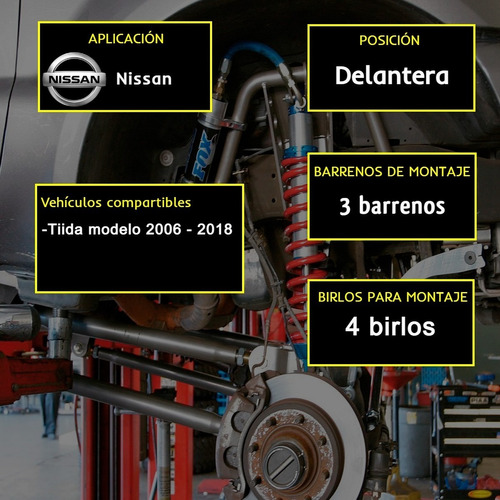Maza Balero Delantera Para Nissan Tiida De 2006 - 2017 Abs Foto 4