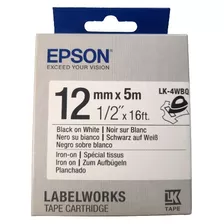 Fita Epson Lk-4wbq Termocolante Original 12mm X 5m Branca