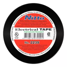Cinta Nitto 19mm X20 Mts Negra Super Nitto Resistente Al Fri