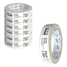 6 Rolos Fita Crepe Pintura 24mm X 50m Uso Geral Tekbond