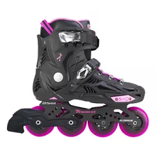 Patins Dynamix Txt Rosa C/ Freio Universal + Brinde Mochila 