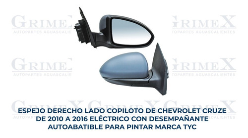 Espejo Cruze 2010-11-12-13-14-15-2016 Electrico Autoab Ore Foto 10