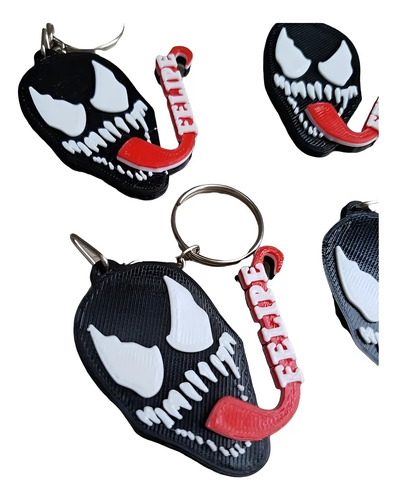 Llaveros Souvenir Venom Cumpleaños X15 Negro/blanco/rojo