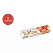 10 Pacotes Biscoito Sabor Maçã E Canela Tostines 160g