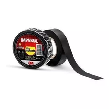 Fita Isolante Imperial 3m 18mm X 20 Metros Kit 5 Pçs Cor Preto Liso