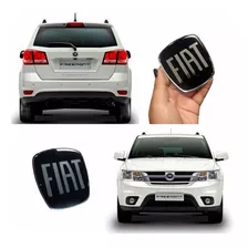 Adesivo Emblema Fiat Black Dianteiro E Traseiro Freemont