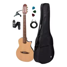 Violão Elétrico Giannini Stage Sts Spc Aço Semi Sólido+kit