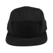 Boné Five Panel Gold Preto 100% Poliester